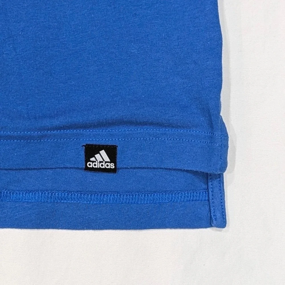 Adidas Mens Graphic T-Shirt Bundle 2 Pack Blue Teal Football Logo Medium